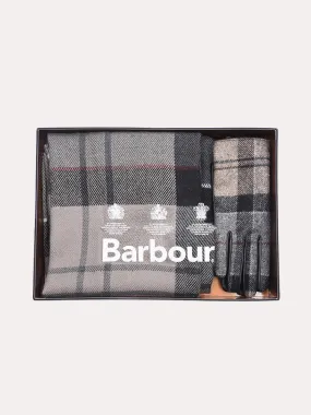     BARBOUR  Tartan Scarf & Gloves Gift Box Set    