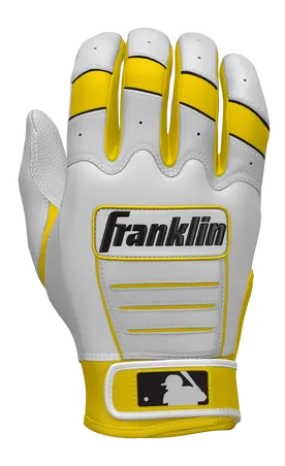 Franklin Custom CFX White/Yellow Batting Gloves